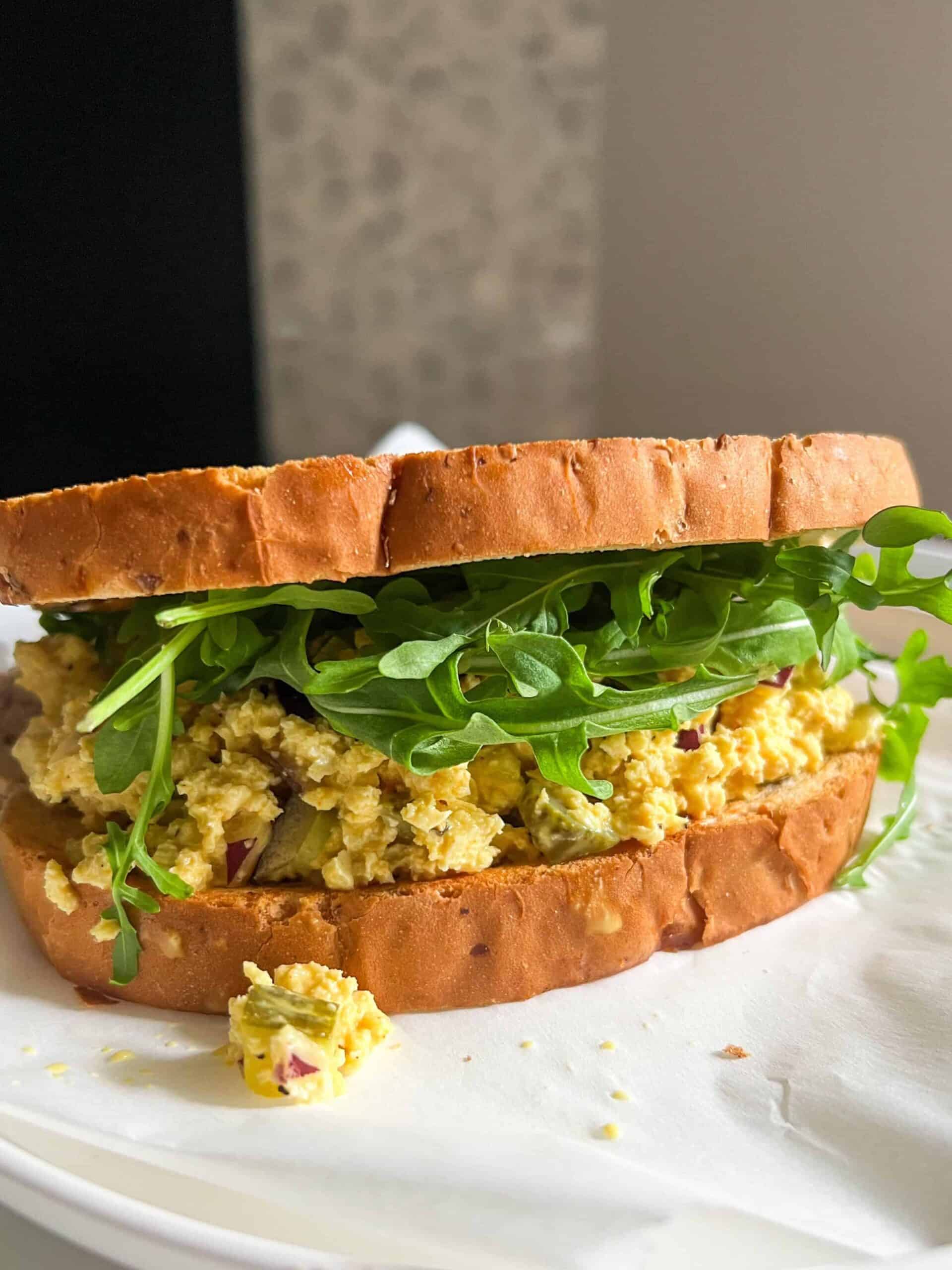 Egg Salad Sandwich made with Tofu
