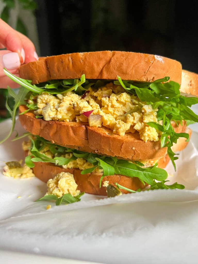 Vegan Egg Salad Sandwich made with Tofu recipe