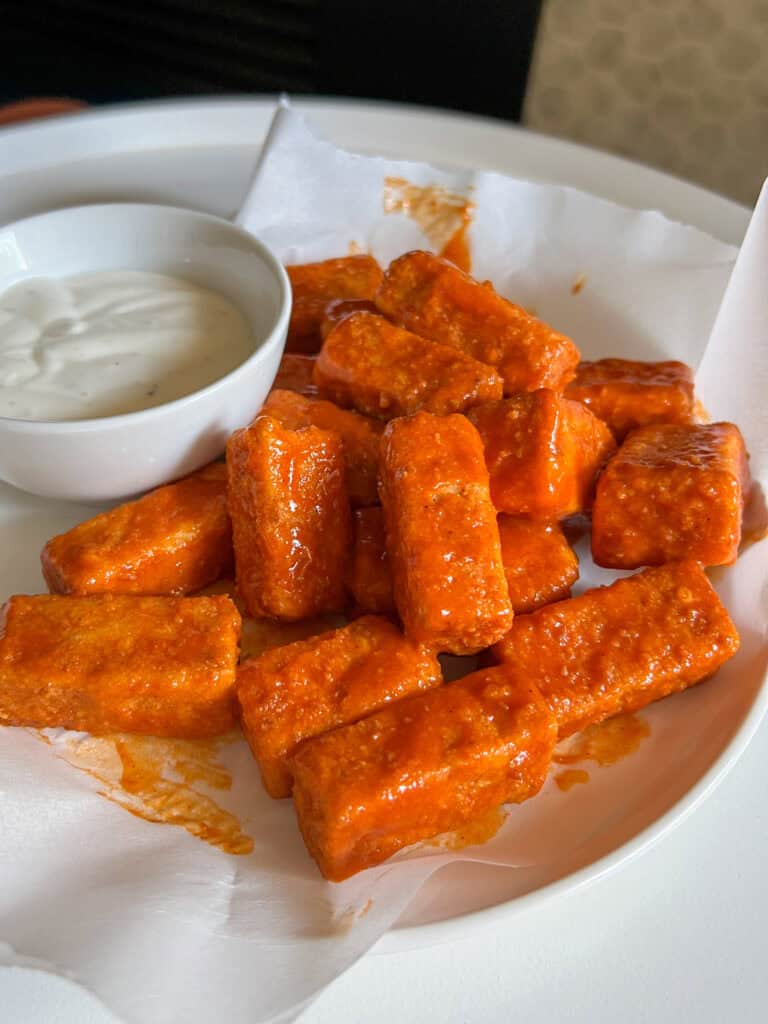 vegan Air Fryer Buffalo Tofu Wings