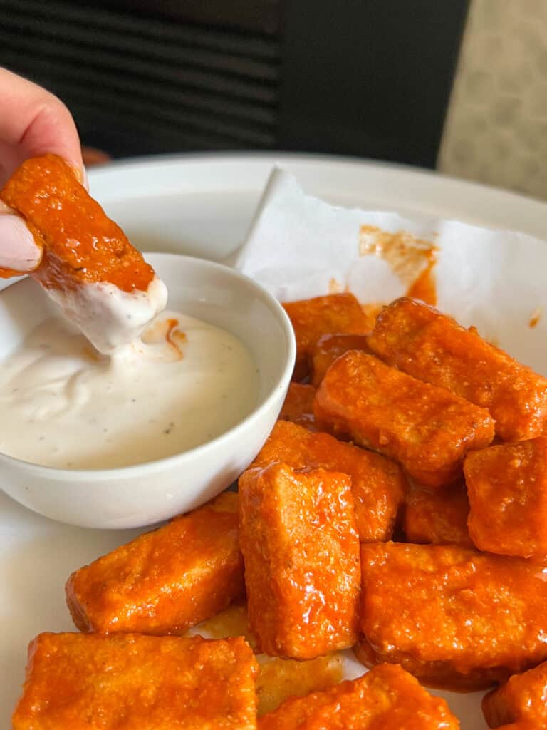 Crispy Air Fryer Buffalo Tofu Wings Recipe