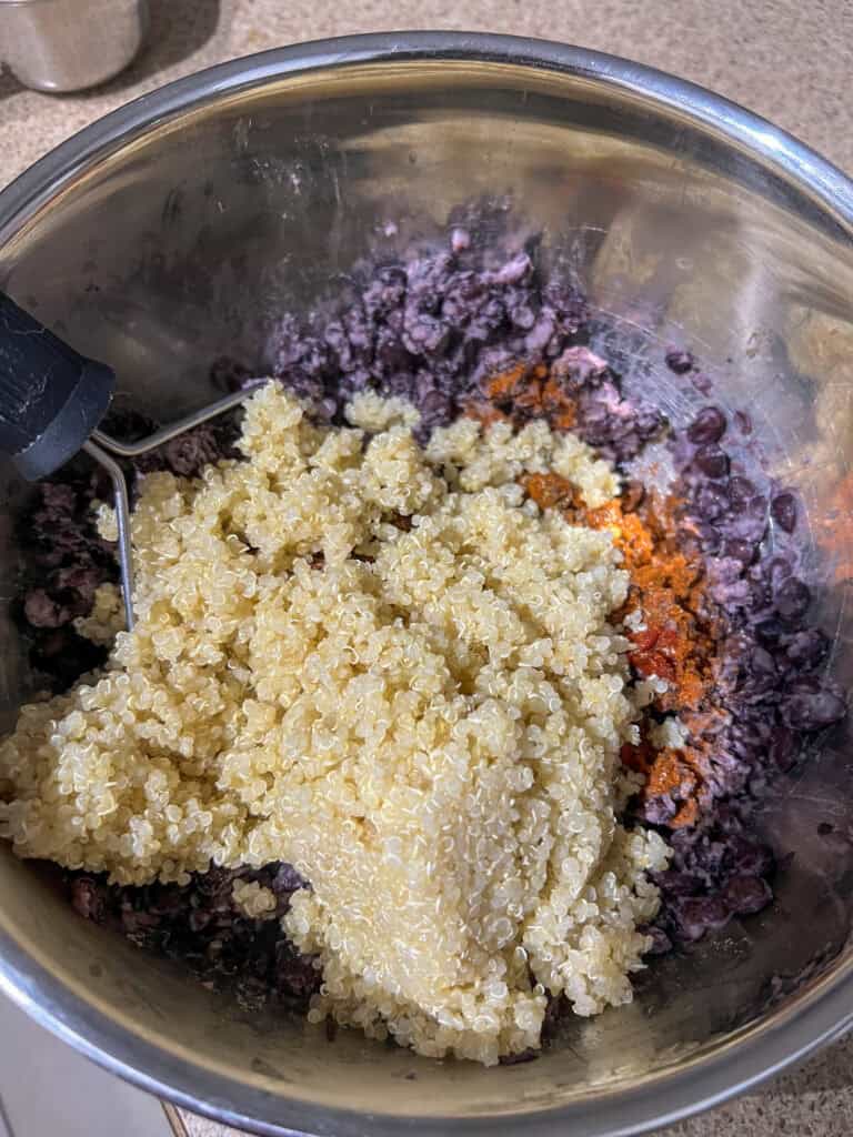 Quinoa Black Bean Burgers mixture