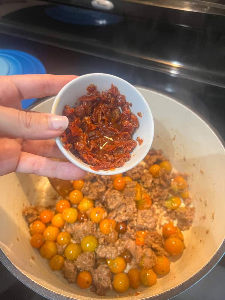 Cherry Tomato & adding Sun-Dried Tomatos to the mixture