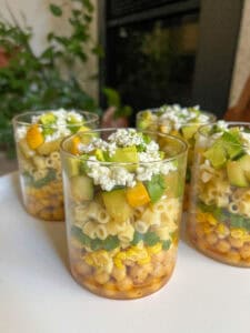Sweet Corn & Zucchini Pasta Salad Jars