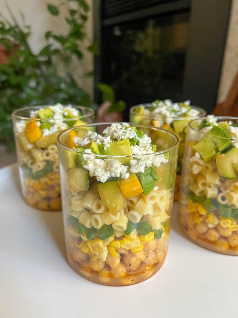 Sweet Corn & Zucchini Pasta Salad Jars