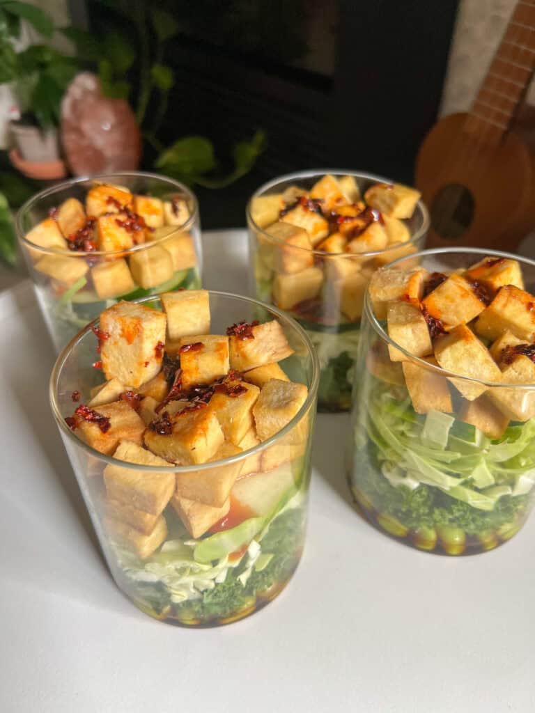 Asian-Inspired Mason Jar Salad meal prep