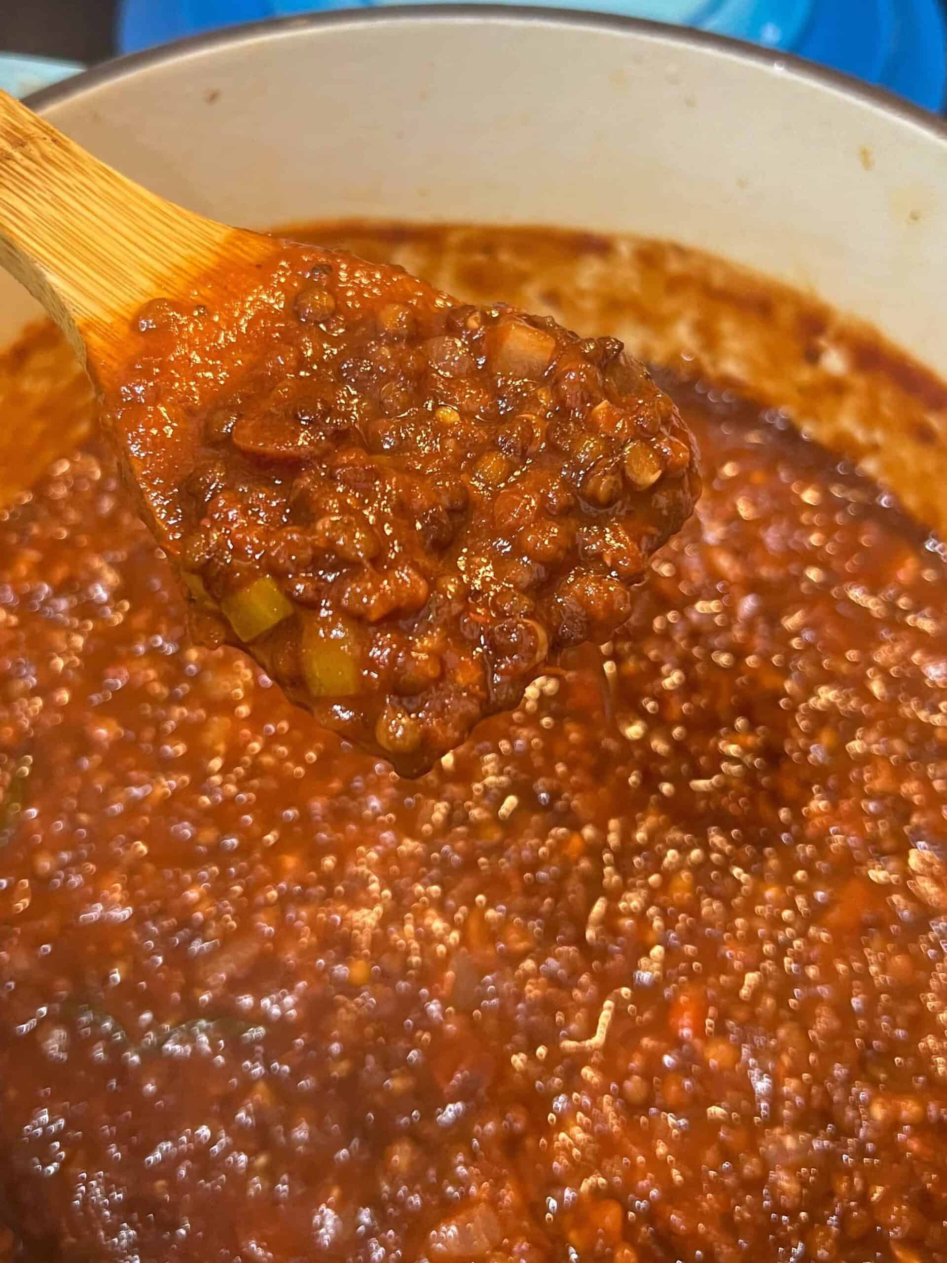 Rustic Black Lentil Tomato Sauce recipe