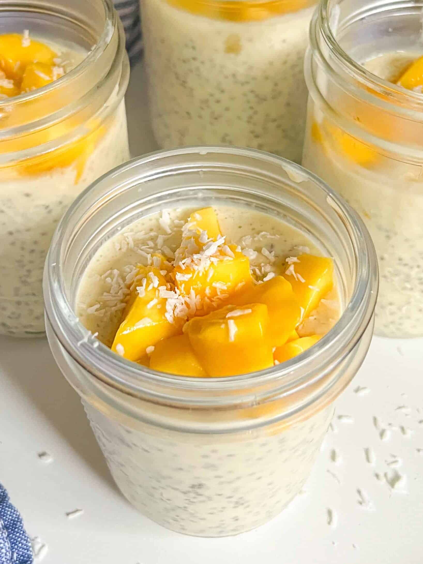 Mango Chia Pudding Jars recipe high protein