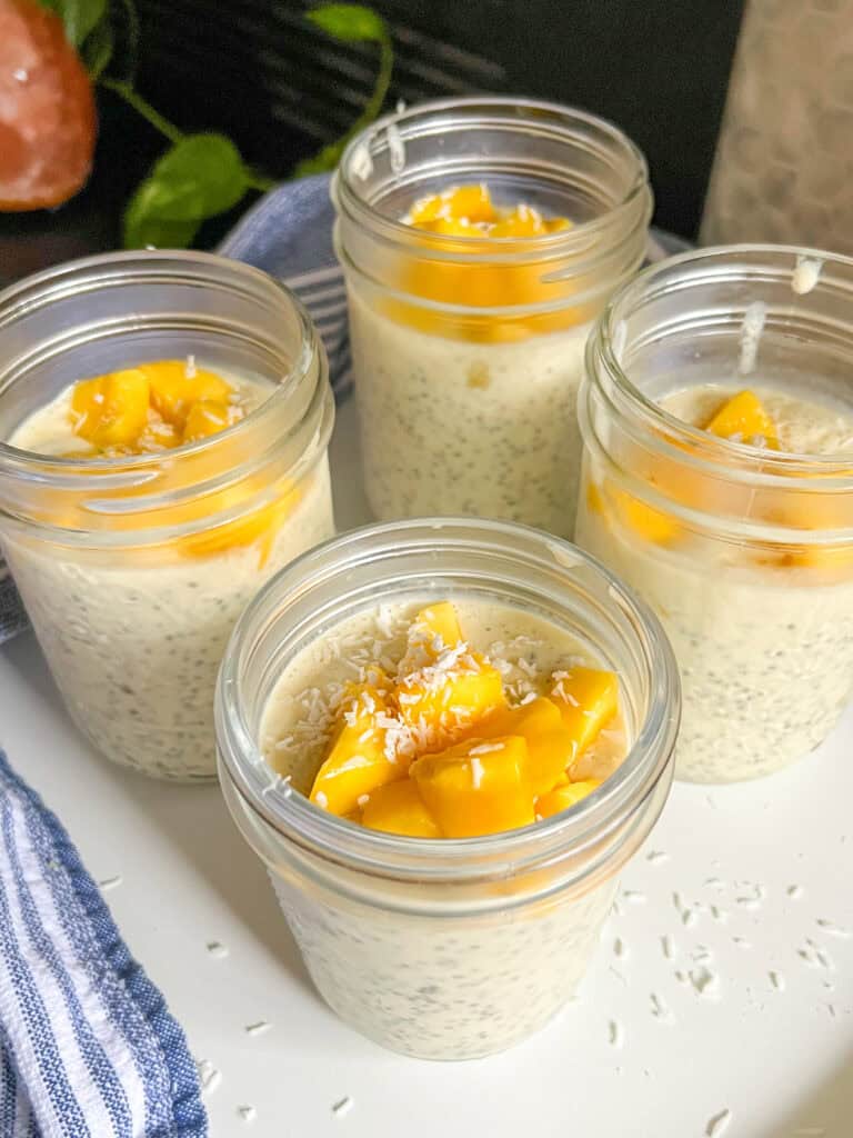 Mango Chia Pudding Jars high protein