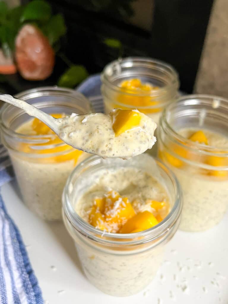 Mango Protein Chia Pudding Jars (NO Protein Powder!)
