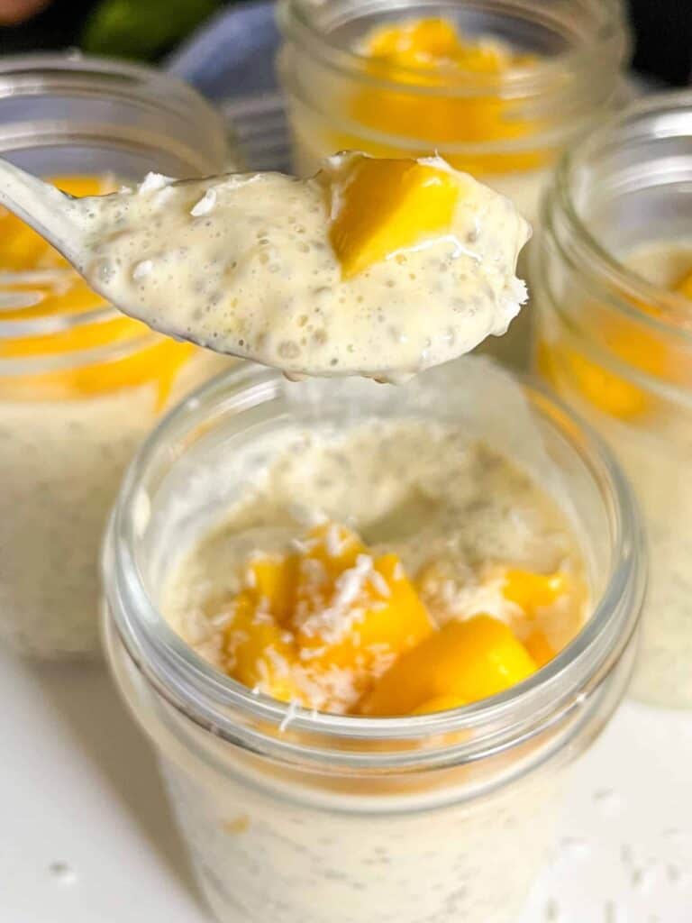 Mango Protein Chia Pudding Jars (NO Protein Powder!)