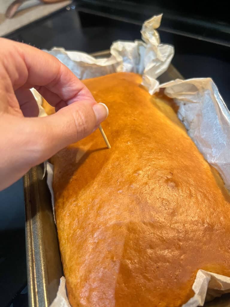 Lemon Loaf tooth pick test