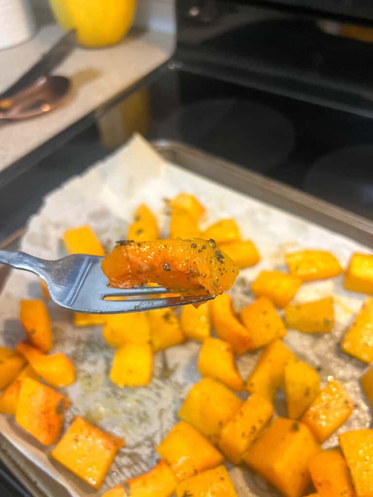 roasted butternut squash cubed