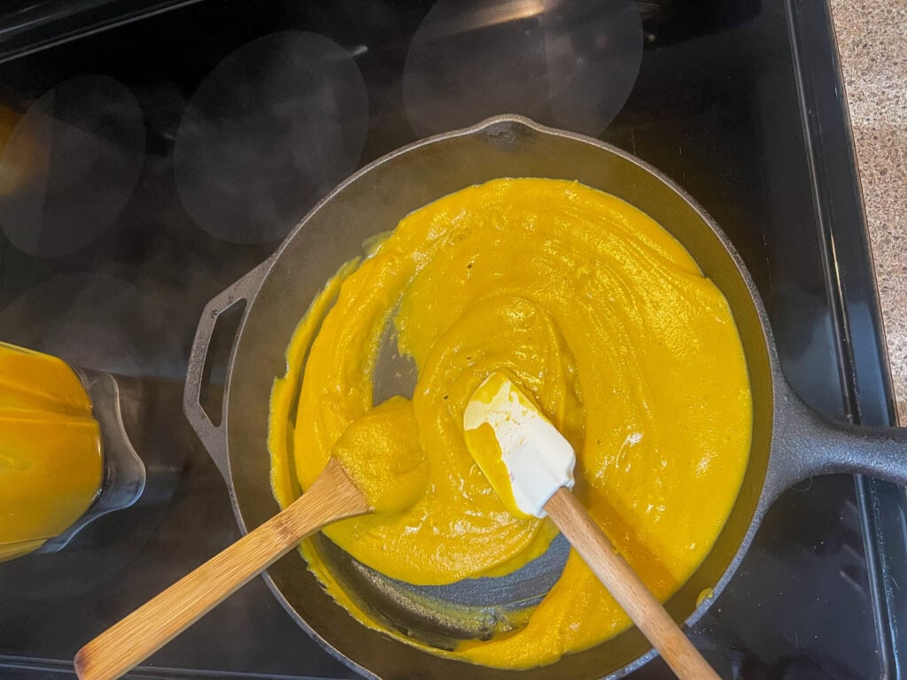 butternut squash in pan