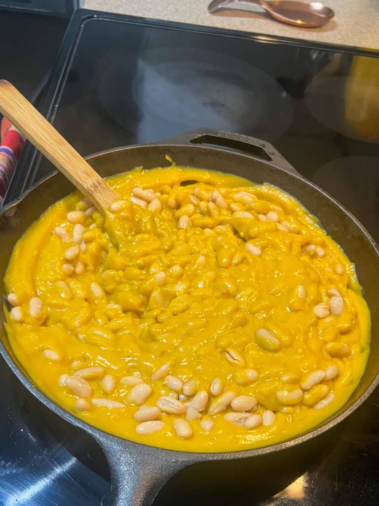 white beans and butternut squash