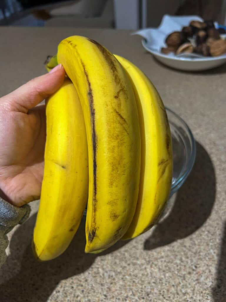 ripe banans in hand