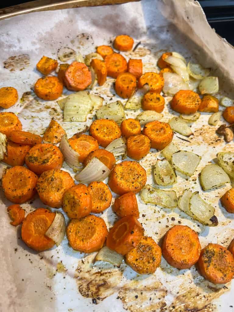 roasted carrots onion and garlic
