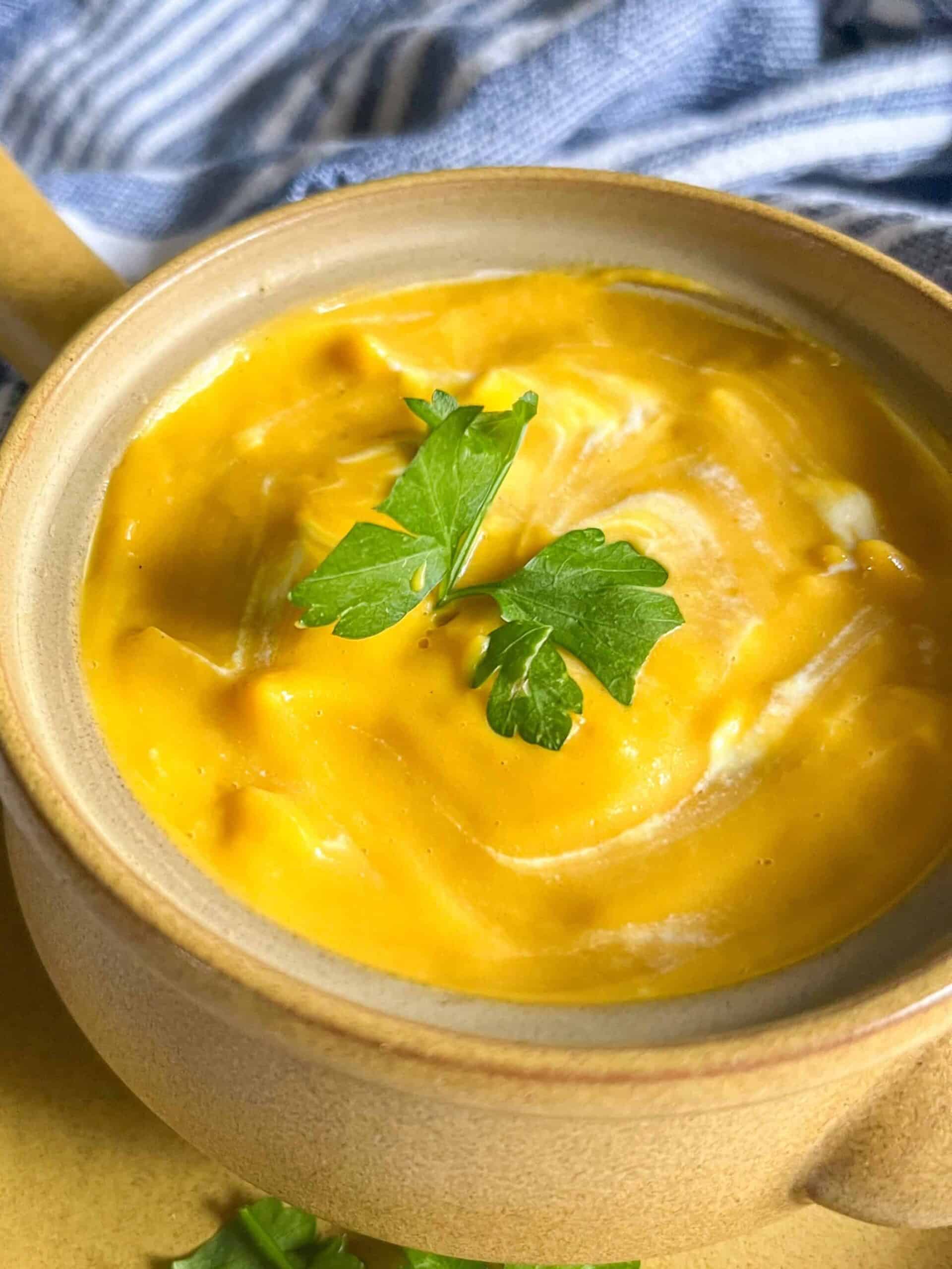 creamy vegan red lentil carrot soup