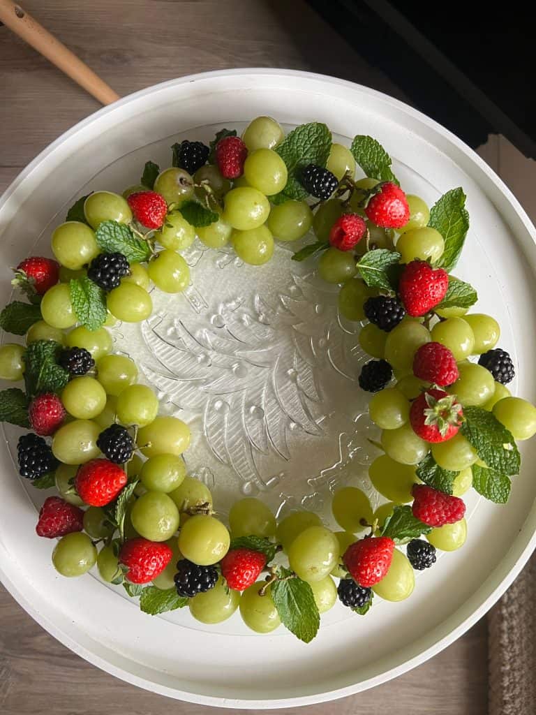 Christmas fruit wreath