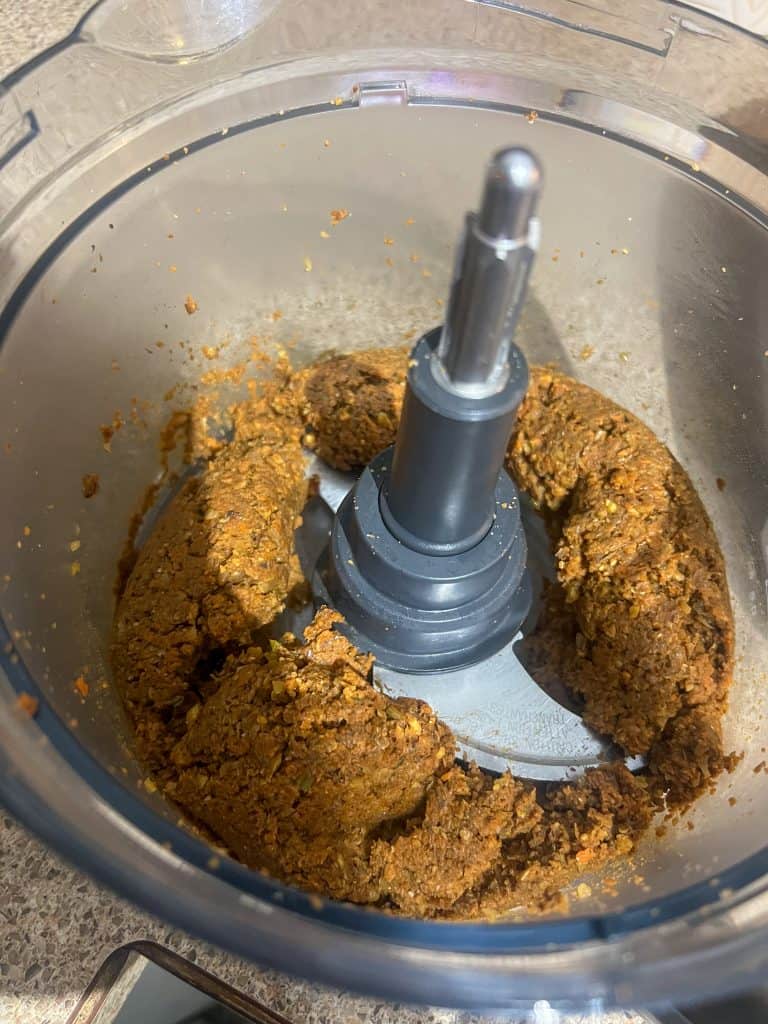 lentil loaf in food processor