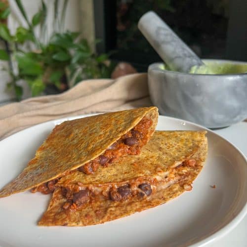 vegan bean quesadilla