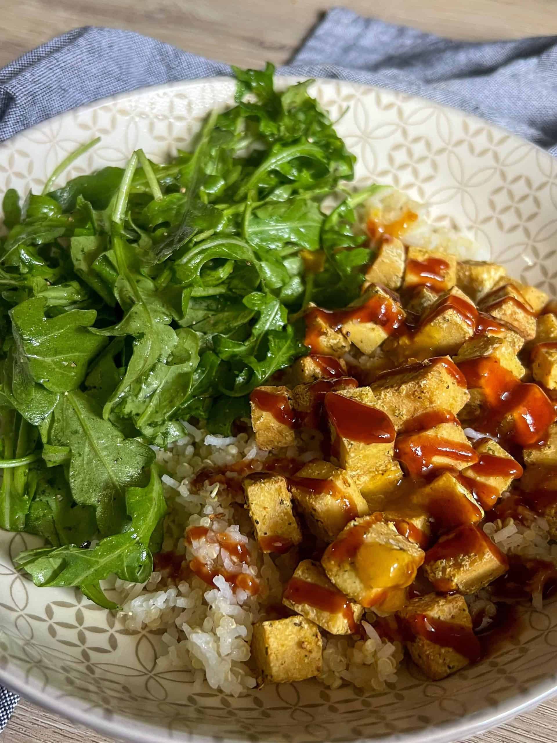 Easy Crispy Air Fryer Tofu Bowls