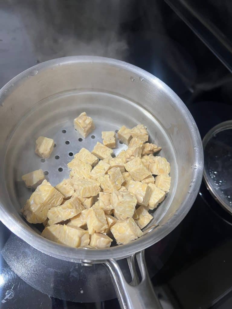 tempeh in steamer