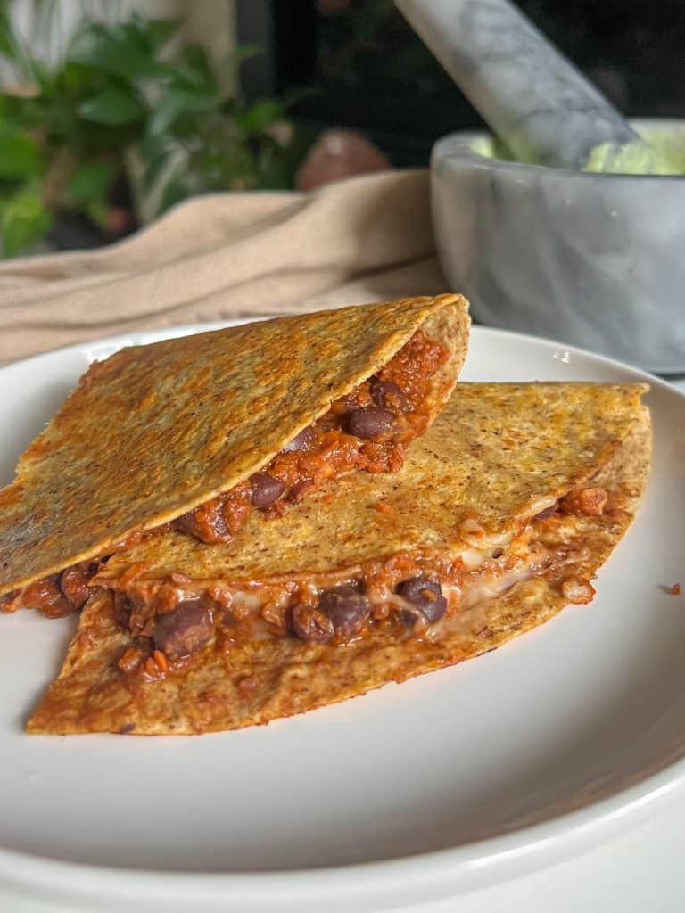 vegan bean quesadilla