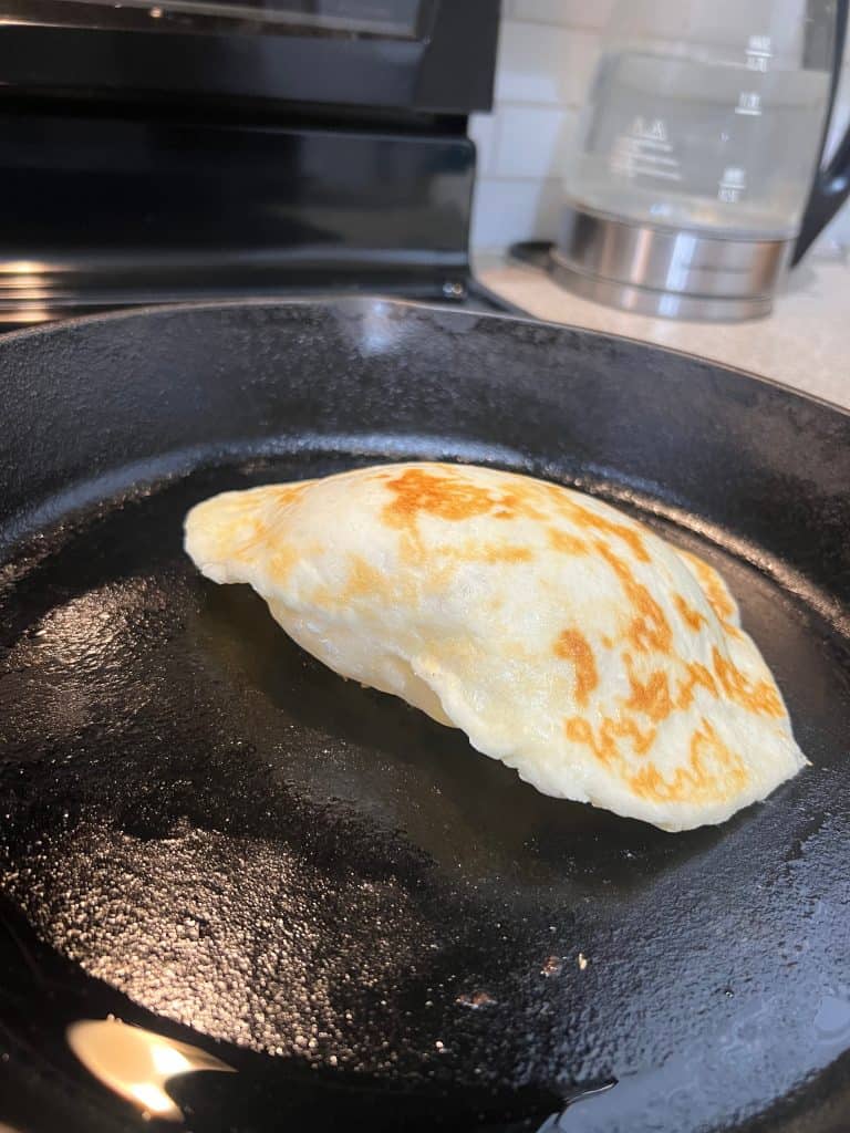 naan puffing in cast iron