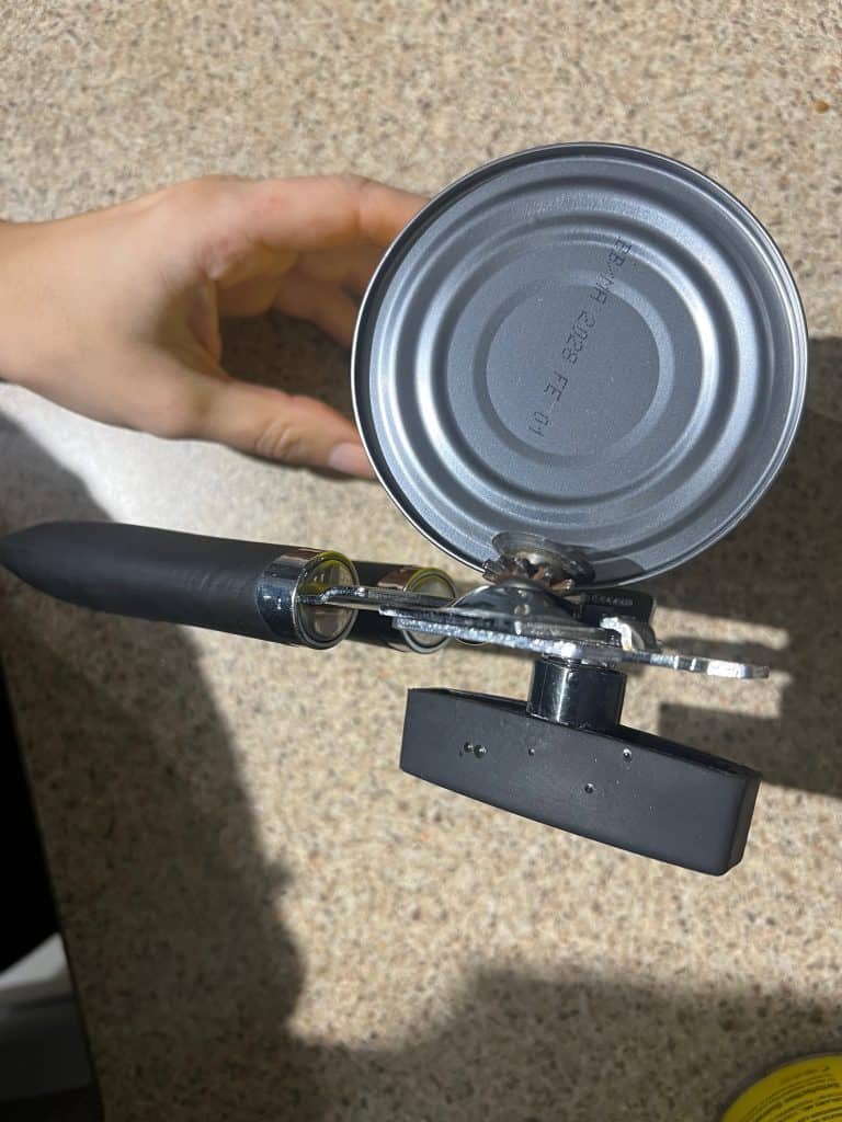 opening the can of beans