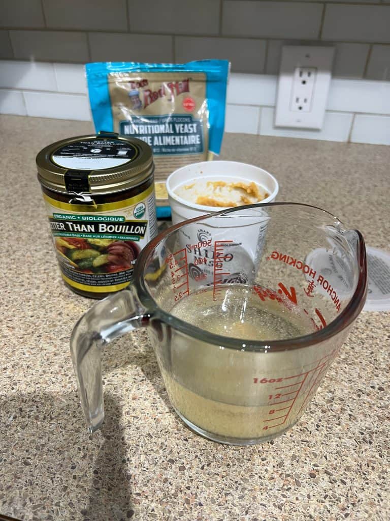 ingredients for tofu deli slices