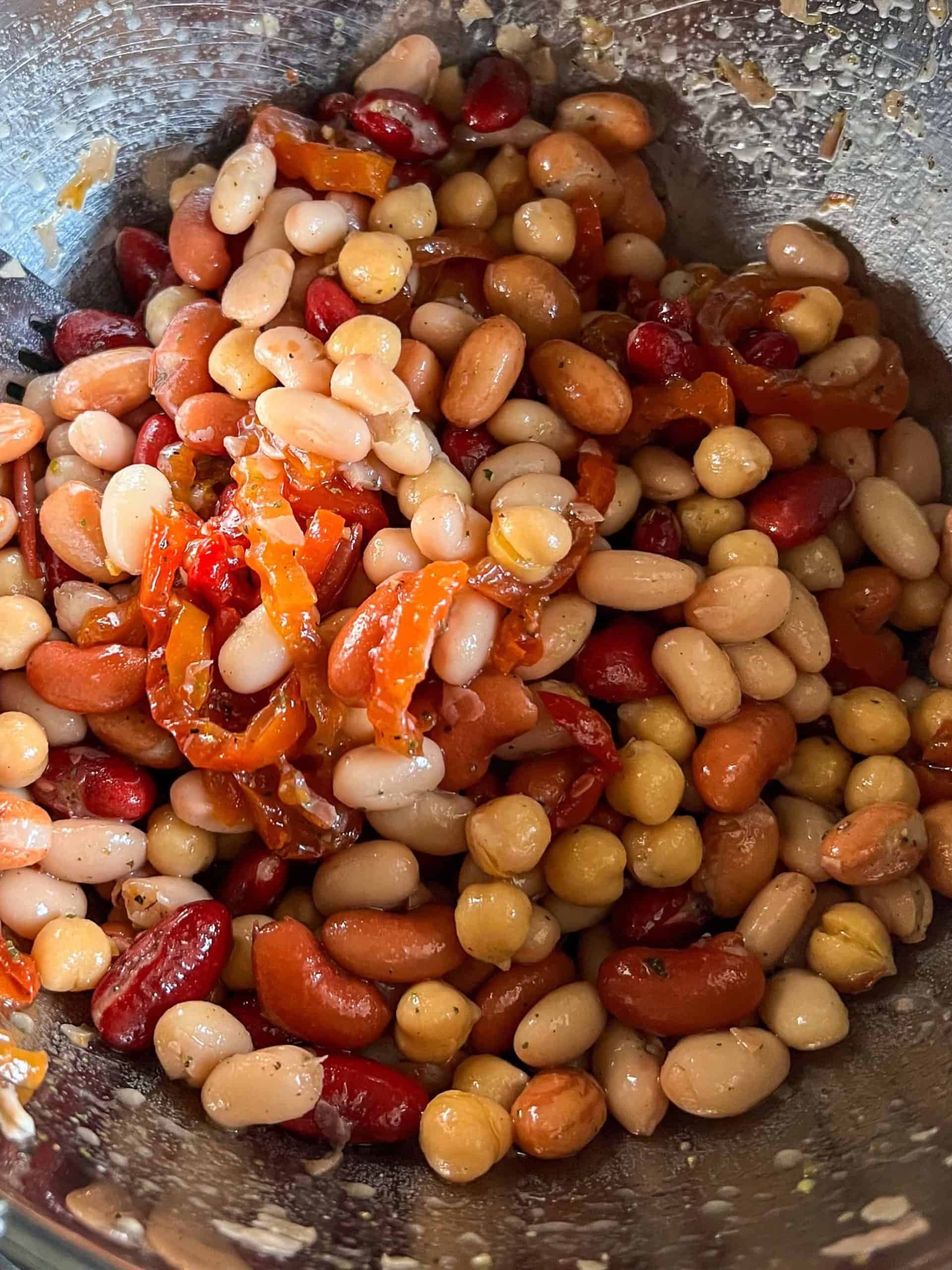 super easy 5-minute mixed bean salad