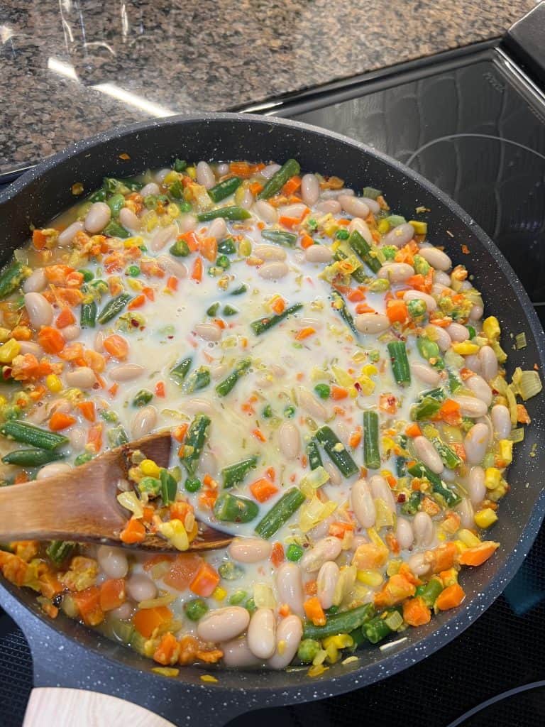 filling for vegan pot pie