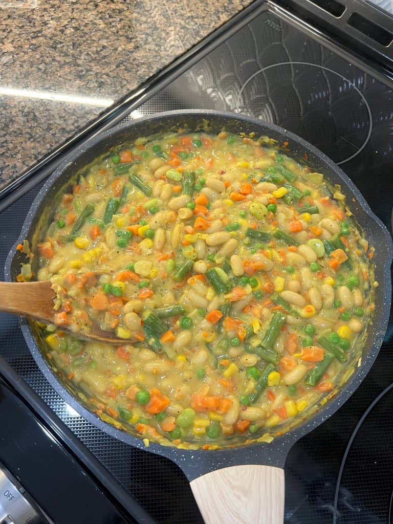 filling for vegan pot pie