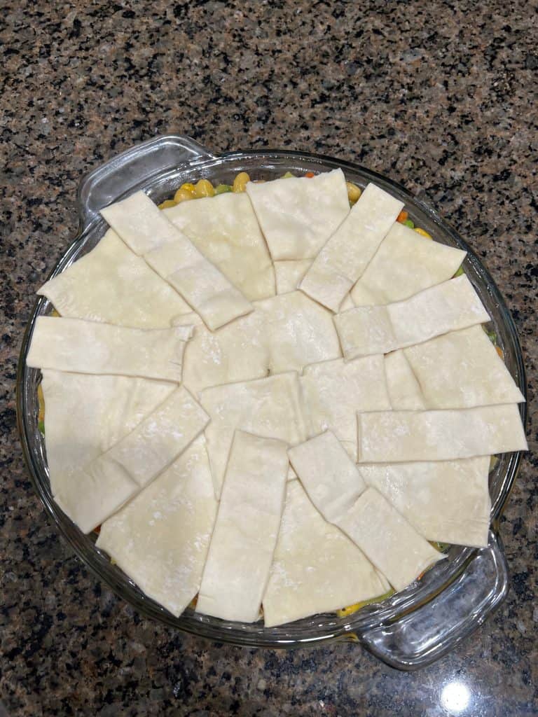 puff pastry on vegan pot pie