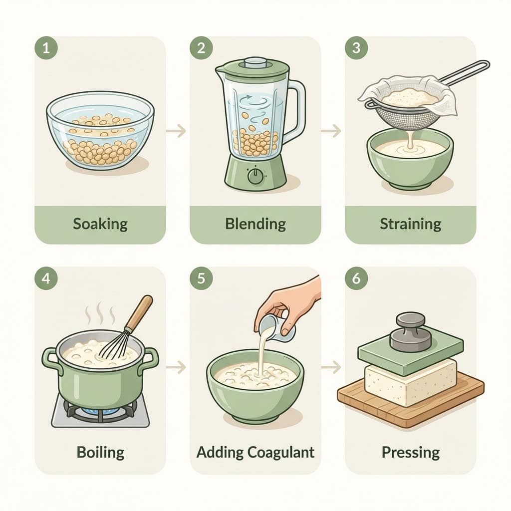 DIY Tofu Process Diagram