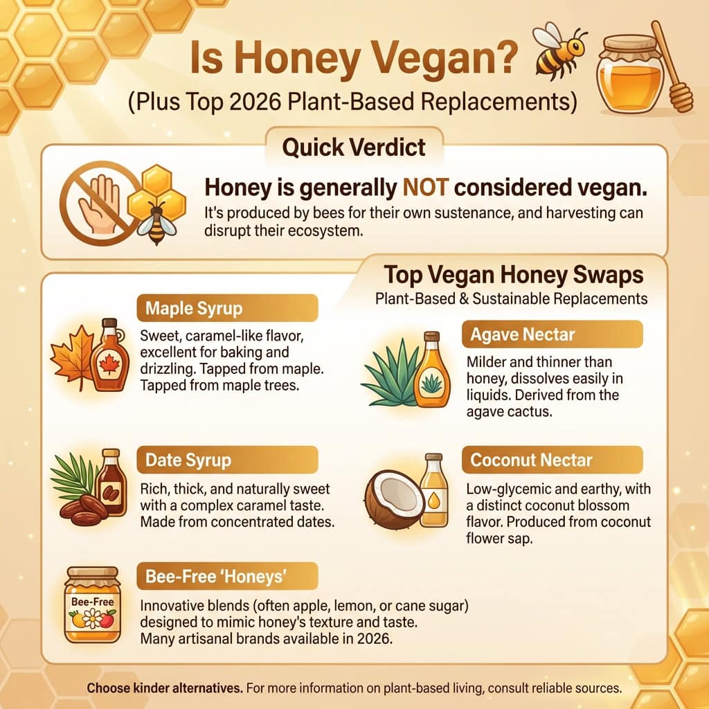 Is Honey Vegan 2026 Infographic