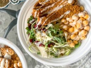 10 min veg meal prep tempeh kale chickpeas