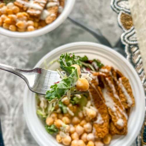 easiest veg meal prep tempeh kale chickpeas